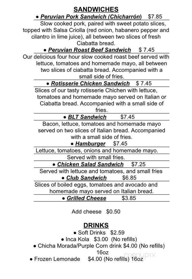 Miskycha - Bridgeport, WV menu_pic