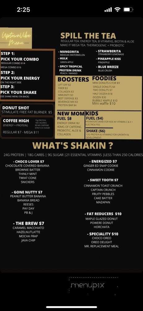 Uptown Vibe - Whittier, CA menu_pic