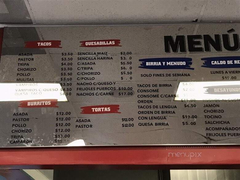 Tacos Tijuana - Castaic, CA menu_pic