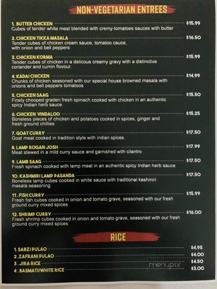 Harris Bar and Grill Indian Restaurant - Springfield, OH menu_pic