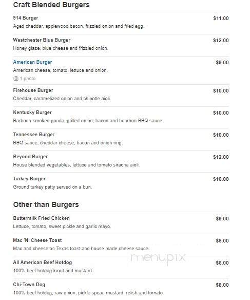 914 Burger House - Yonkers, NY menu_pic