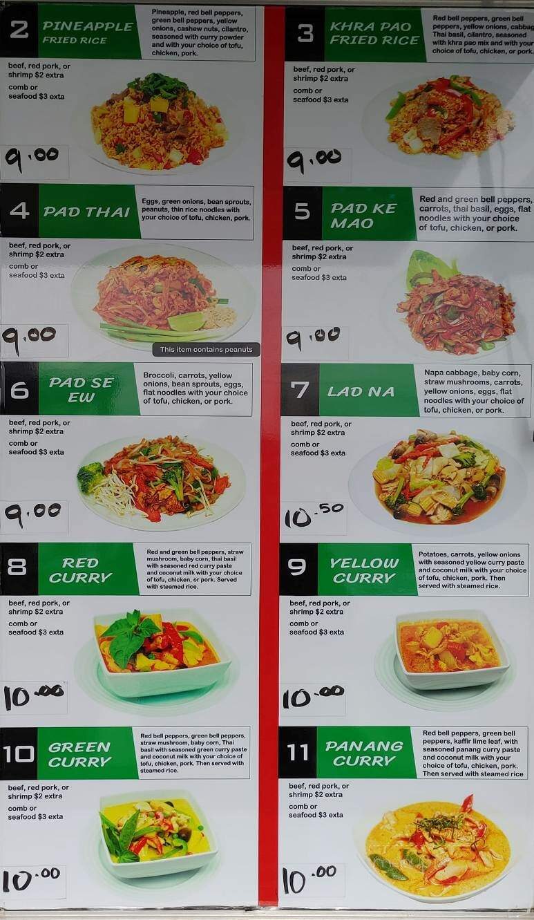 Apple's Thai Nee Kitchen - Fayetteville, AR menu_pic
