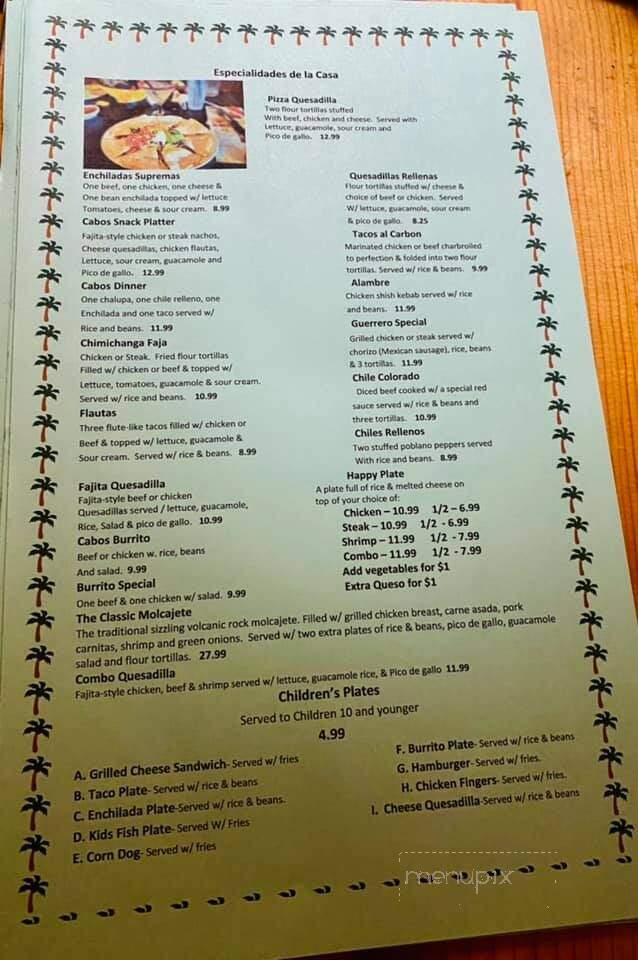Los Cabos - Jonesville, LA menu_pic
