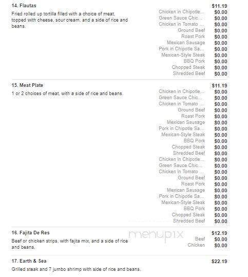 Mr. Pete's Mexican Grill - Independence, IA menu_pic