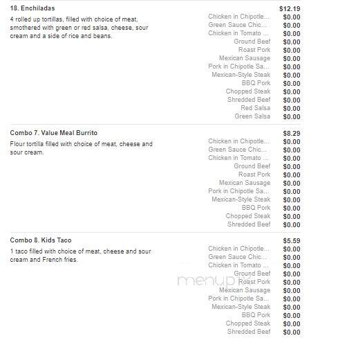 Mr. Pete's Mexican Grill - Independence, IA menu_pic
