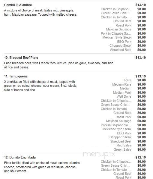 Mr. Pete's Mexican Grill - Independence, IA menu_pic