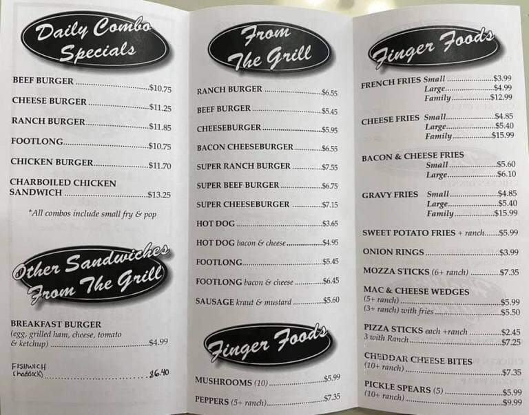 Sky Ranch Drive-In - Goderich, ON menu_pic