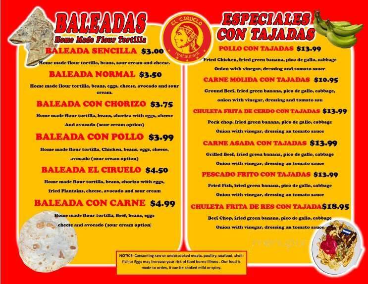 El Ciruelo Restaurant - Charlottesville, VA menu_pic