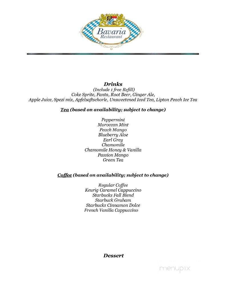 The Bavaria Restaurant - Sidney, NY menu_pic