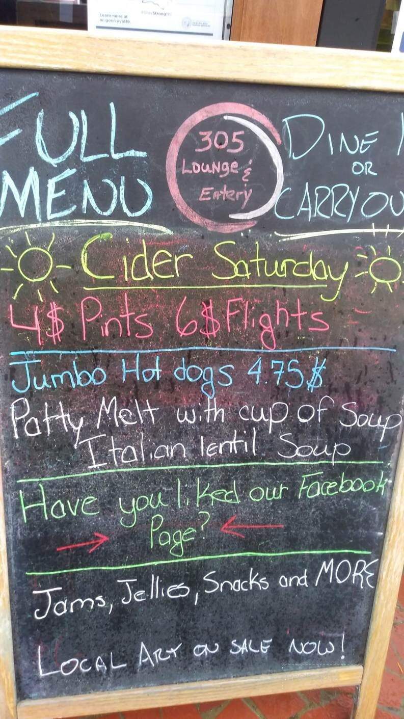 305 Lounge and Eatery - Hendersonville, NC menu_pic