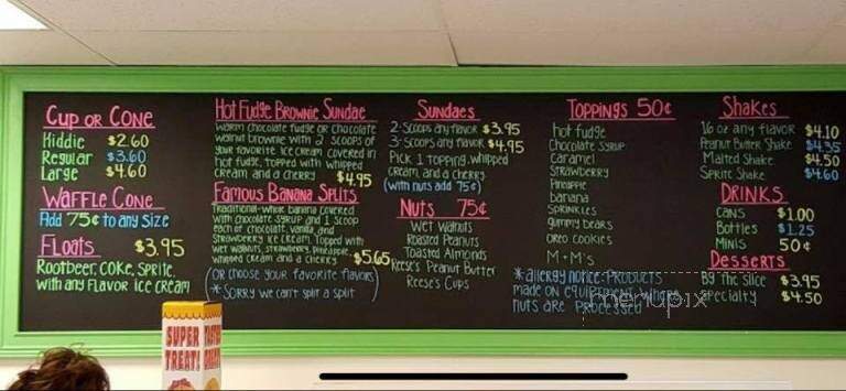 Dillard's Ice Cream - Greenville, SC menu_pic