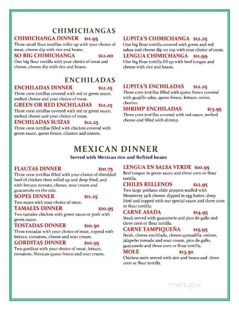 The Mexican Firehouse - Saukville, WI menu_pic