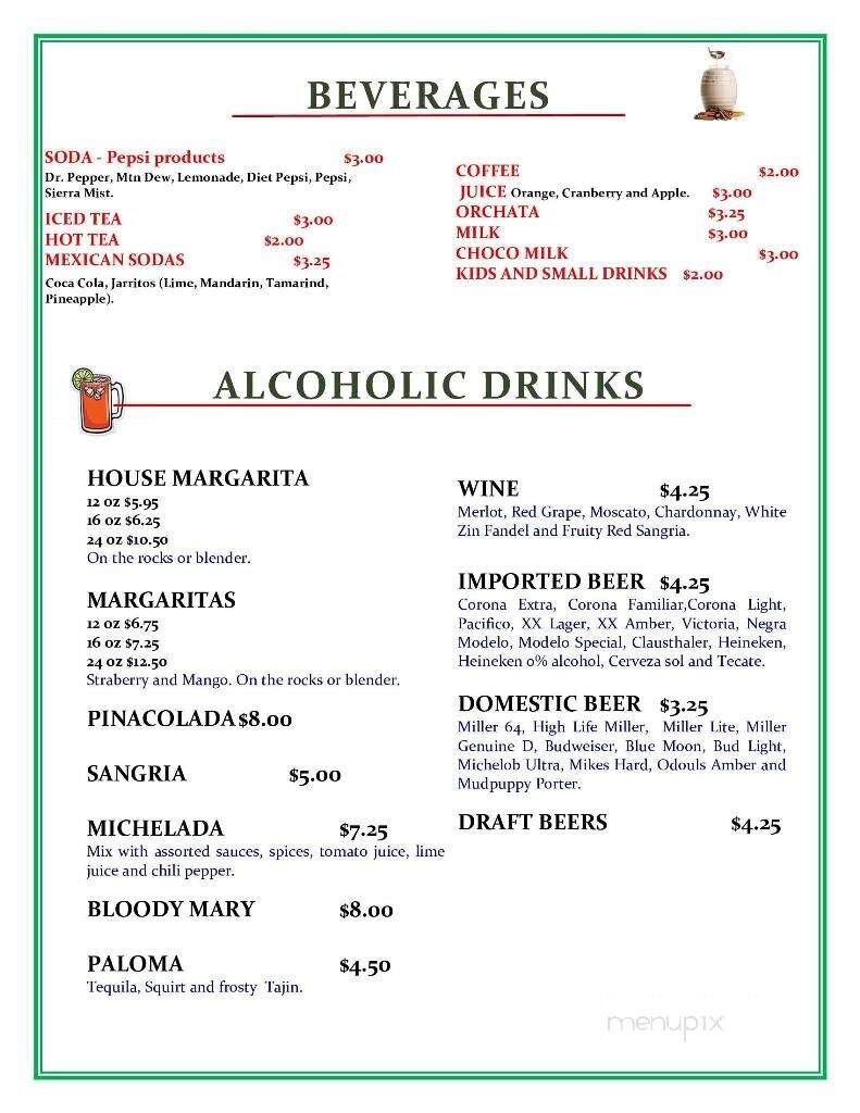 The Mexican Firehouse - Saukville, WI menu_pic