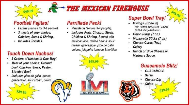 The Mexican Firehouse - Saukville, WI menu_pic