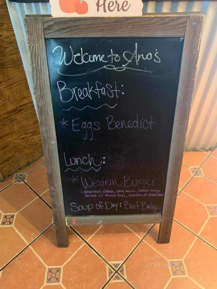 Ana's Cafe - Fallon, NV menu_pic
