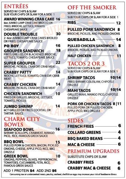 Charm City - Bartow, FL menu_pic