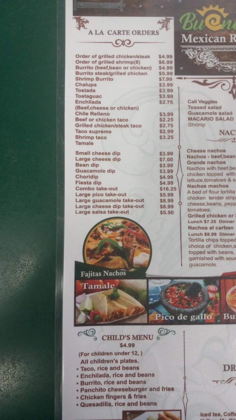 Buena Vista - Double Springs, AL menu_pic