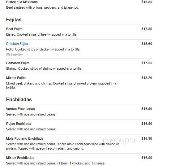 Casa Mariachi - Mechanicsburg, PA menu_pic