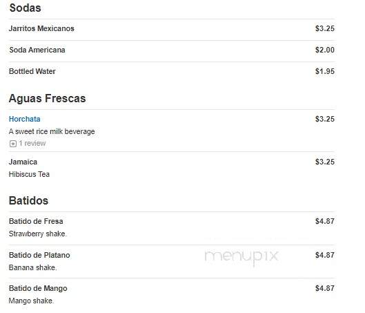 Casa Mariachi - Mechanicsburg, PA menu_pic