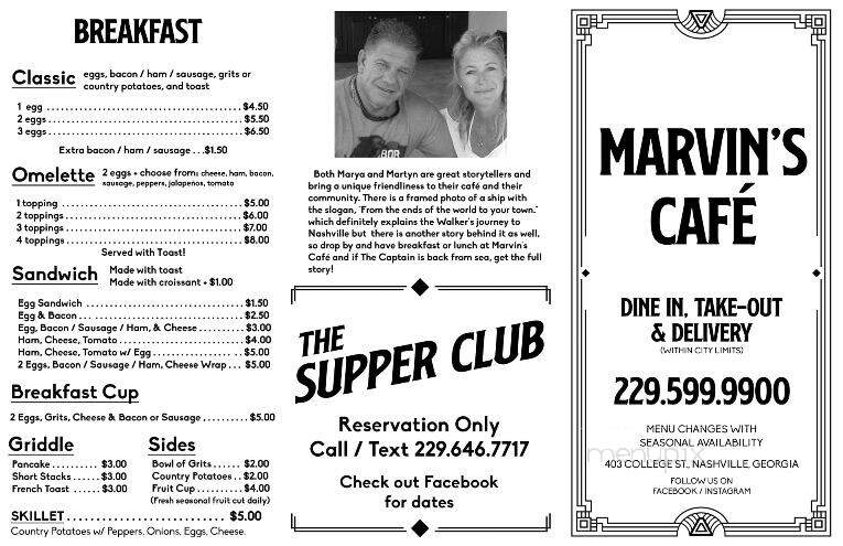 Marvin's Cafe - Nashville, GA