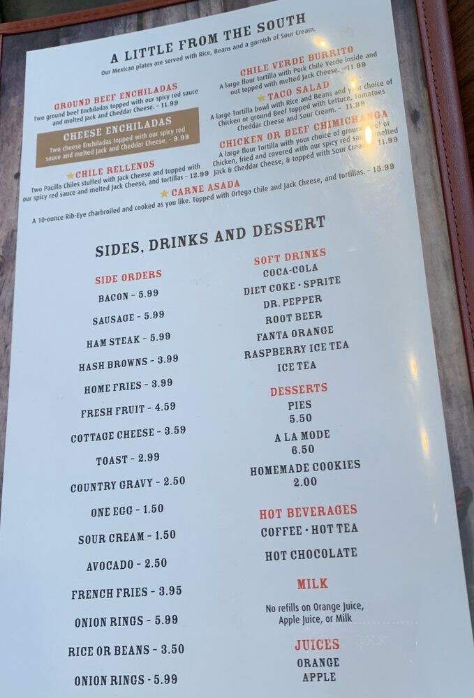 J's Country Kitchen - Santa Margarita, CA menu_pic