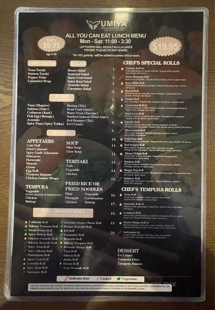 Umiya Sushi Seafood and Bar - San Antonio, TX