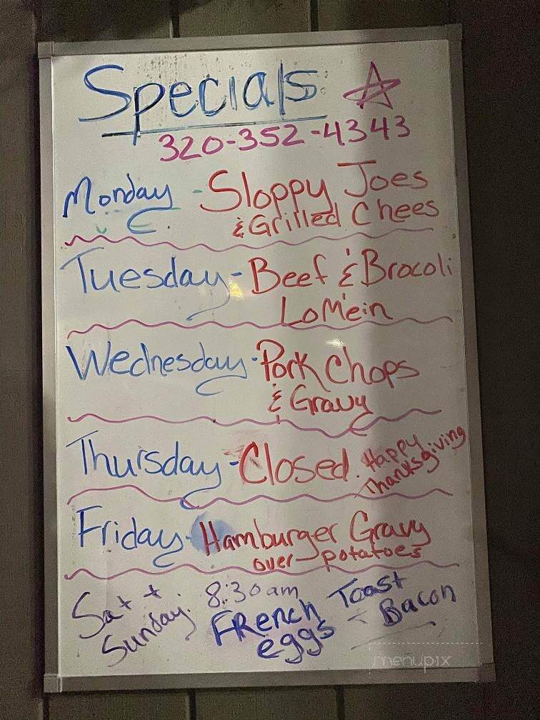 Crazy J's Bar & Grill - Sauk Centre, MN menu_pic