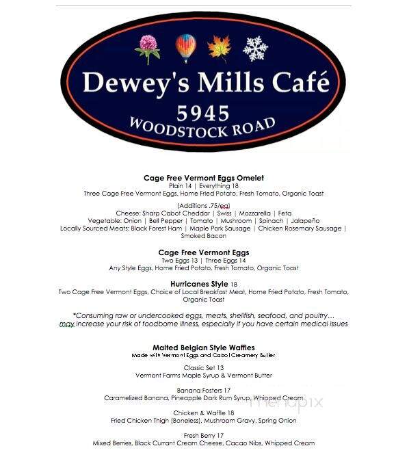 Dewey's Mills Cafe - Quechee, VT