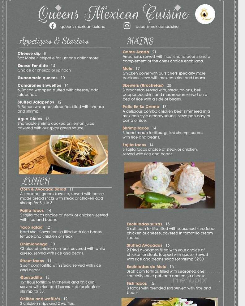 Queens Mexican Cuisine - Fayetteville, AR menu_pic