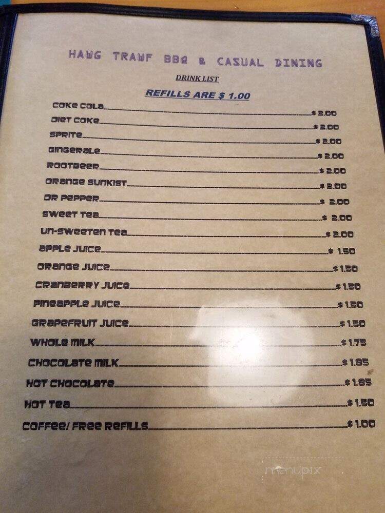 Hawg Trawf - Errol, NH menu_pic
