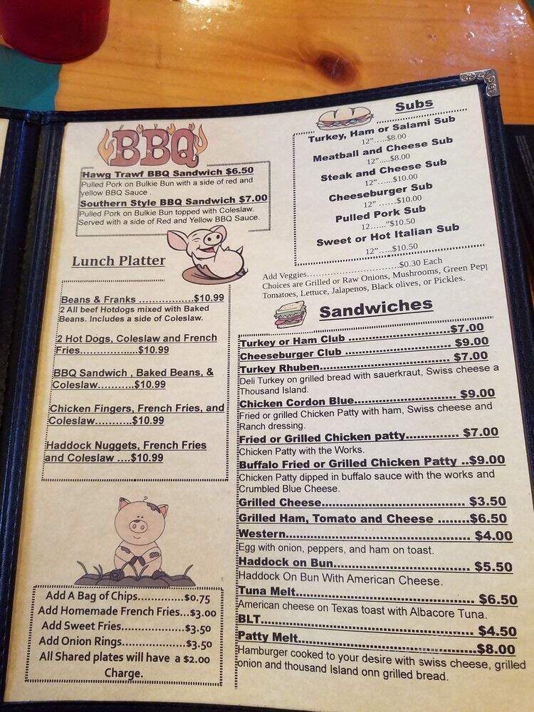 Hawg Trawf - Errol, NH menu_pic
