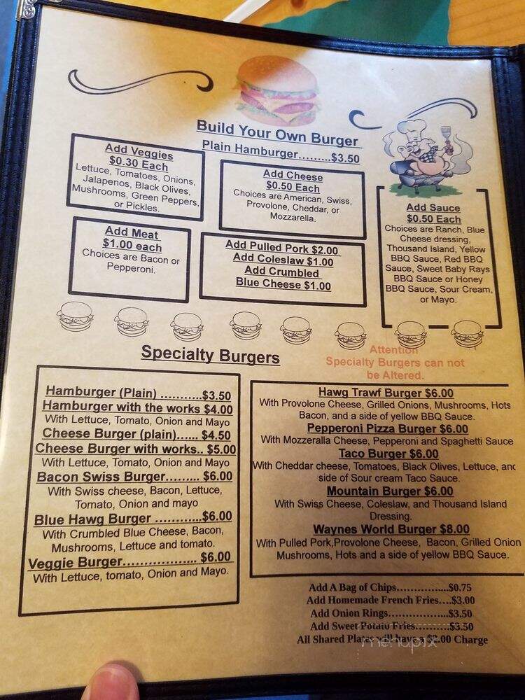 Hawg Trawf - Errol, NH menu_pic