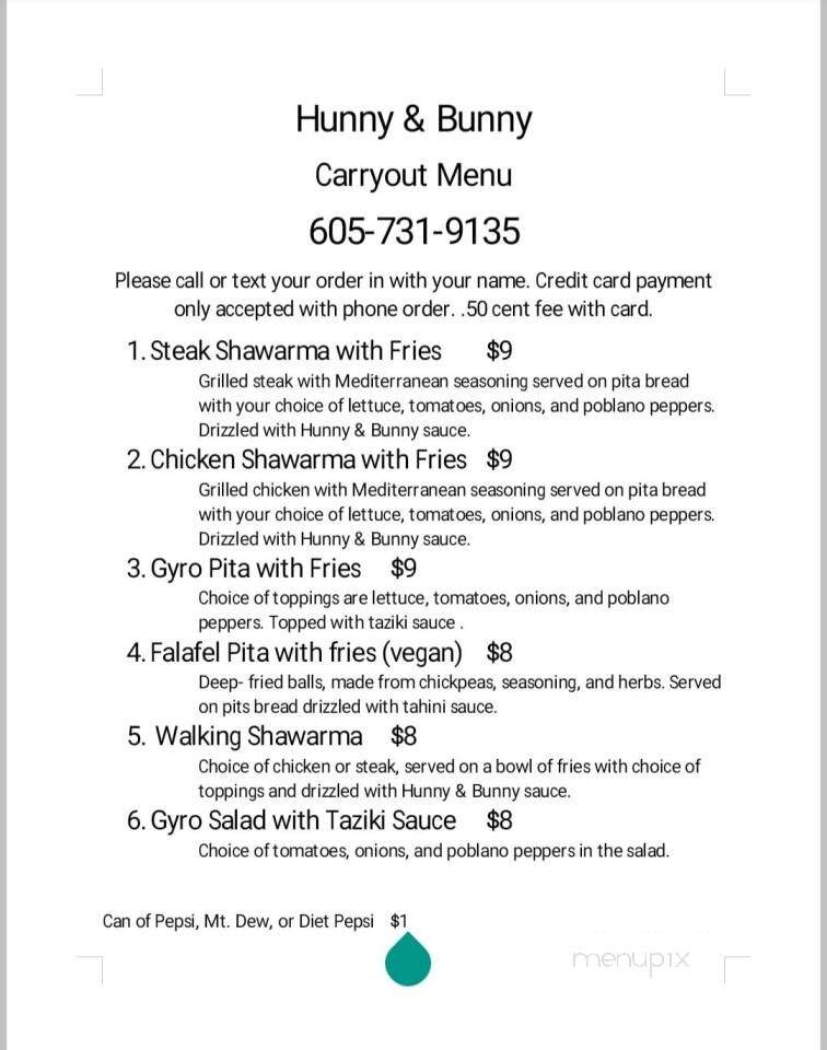 Hunny&Bunny - Sioux Falls, SD menu_pic