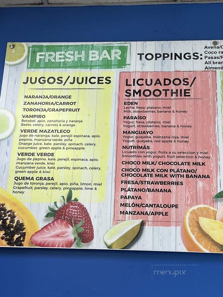 Raspados El Mazatleco - Paramount, CA menu_pic