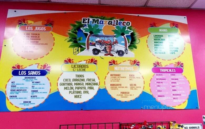 Raspados El Mazatleco - Paramount, CA menu_pic