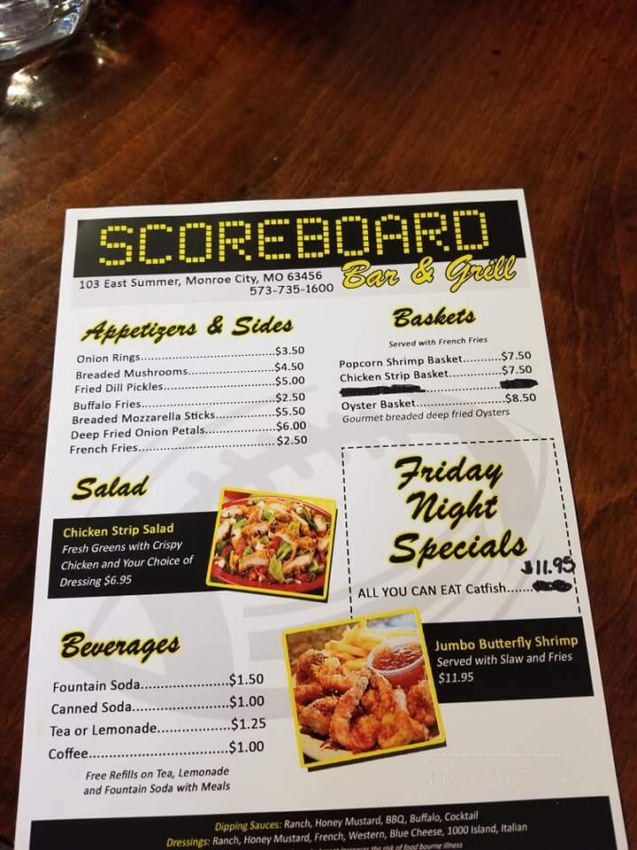 Scoreboard - Monroe City, MO menu_pic