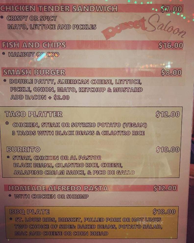 Doucet Saloon - Castro Valley, CA menu_pic