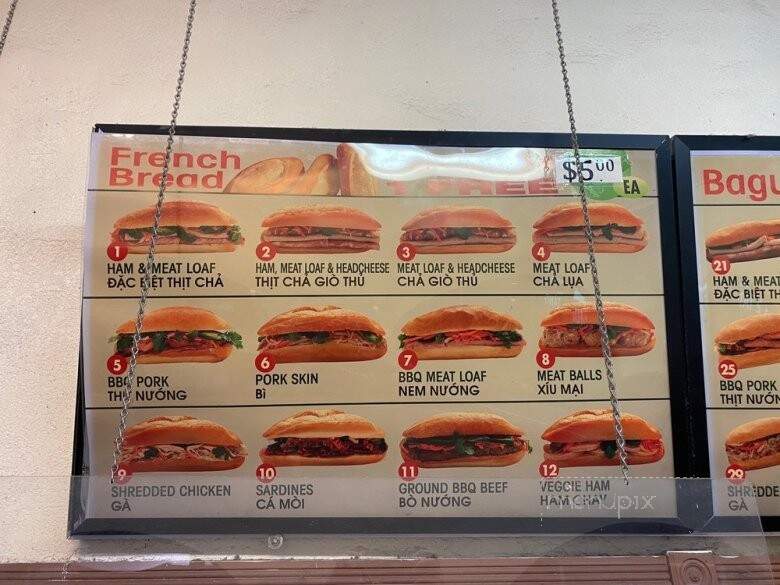 Banh Mi & Che Cali Bakery - Westminster, CA menu_pic