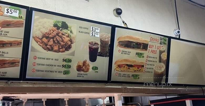 Banh Mi & Che Cali Bakery - Westminster, CA menu_pic