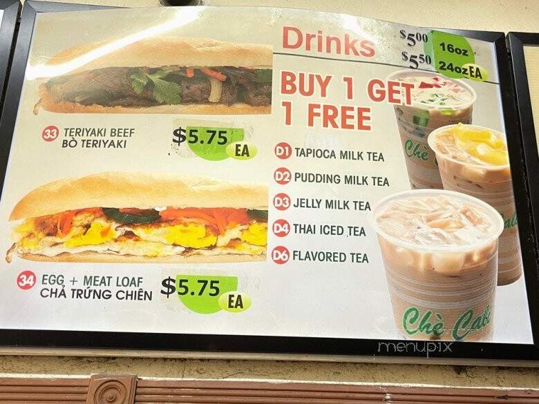Banh Mi & Che Cali Bakery - Westminster, CA menu_pic