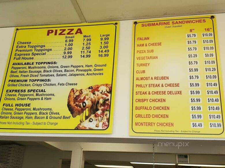 Pizza Express - Waterford, MI menu_pic