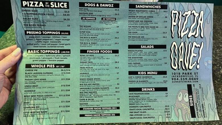 Pizza Cave - Jacksonville, FL menu_pic