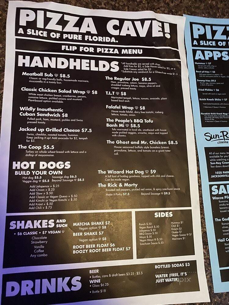 Pizza Cave - Jacksonville, FL menu_pic