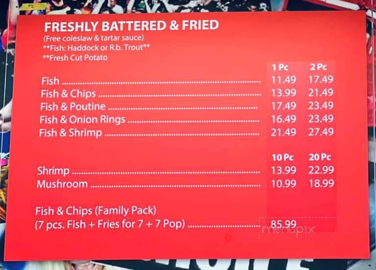 Traditional Fish & Chips - Saint Thomas, ON menu_pic