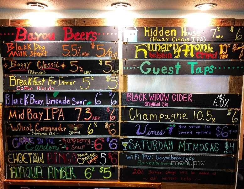 Bayou Brewing - Niceville, FL menu_pic