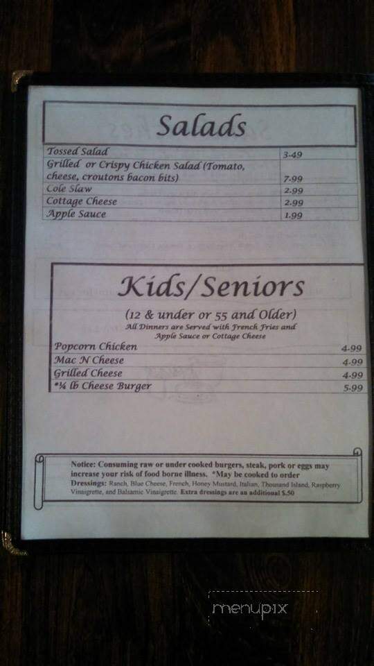 Crossroads Bar - Harrietta, MI menu_pic