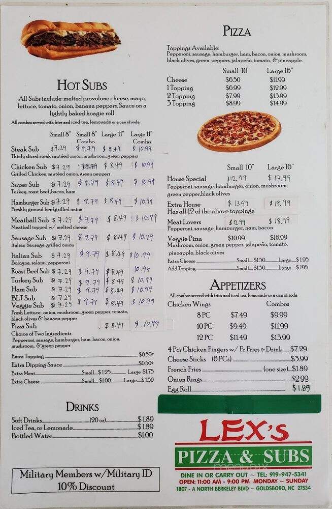 Lex's Pizza & Subs - Goldsboro, NC