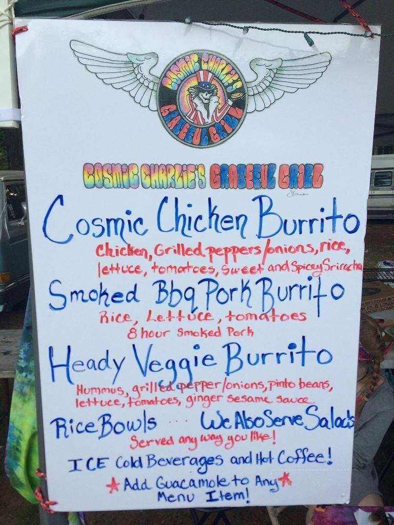 Cosmic Charlie's Grateful Grill - Folly Beach, SC menu_pic