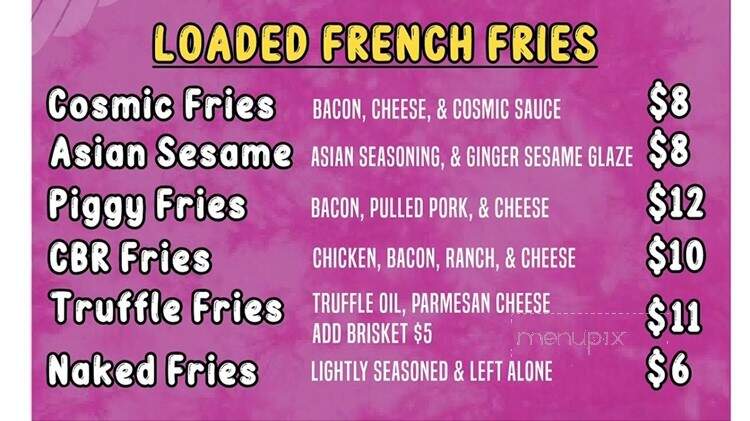 Cosmic Charlie's Grateful Grill - Folly Beach, SC menu_pic