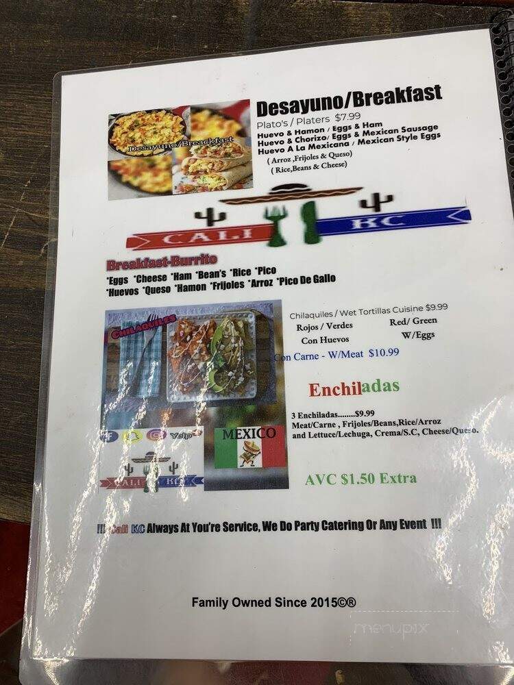 Cali KC - Independence, MO menu_pic